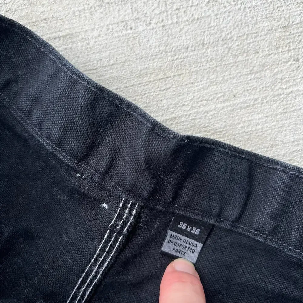 Carhartt black double knee work wear carpenter shorts